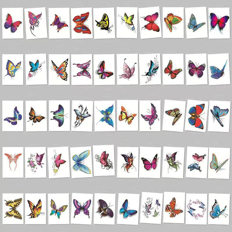 3d Art Tattoo Sticker Set (50 Pieces)