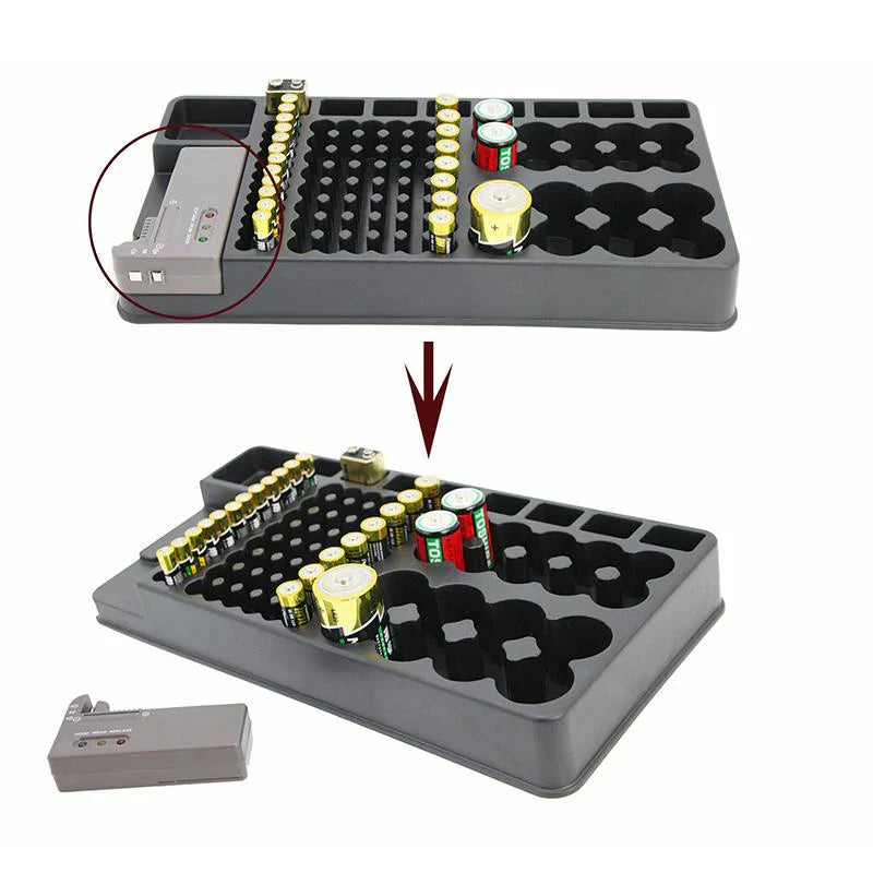 Battery Organiser with Test Device