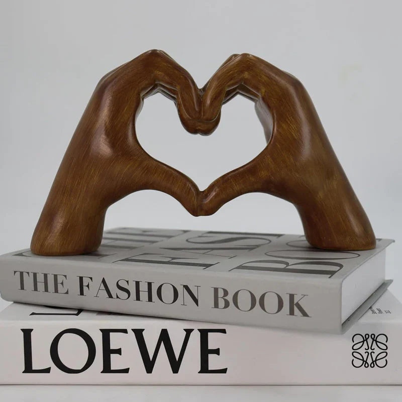 Decorative Wooden Heart Statue