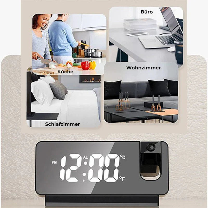 Zeitwurf - Digital Projection Clock for Wall & Ceiling