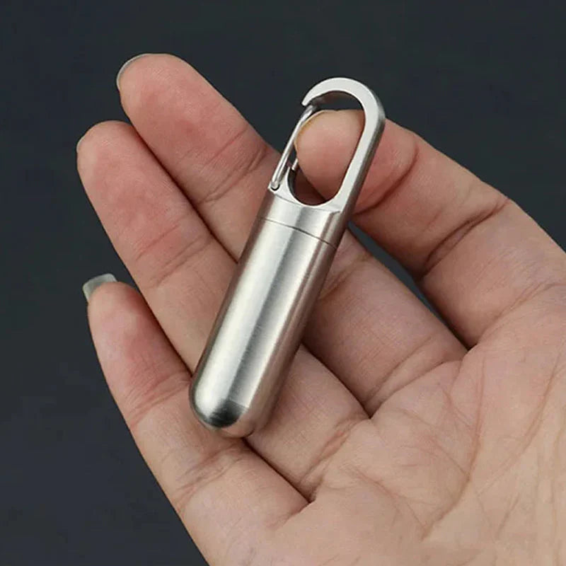 Compact Stainless Steel Pill Box