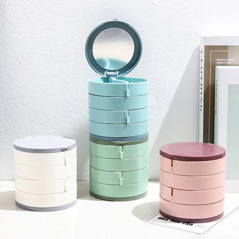 Rotatable Jewellery Storage Unit with Multiple Levels