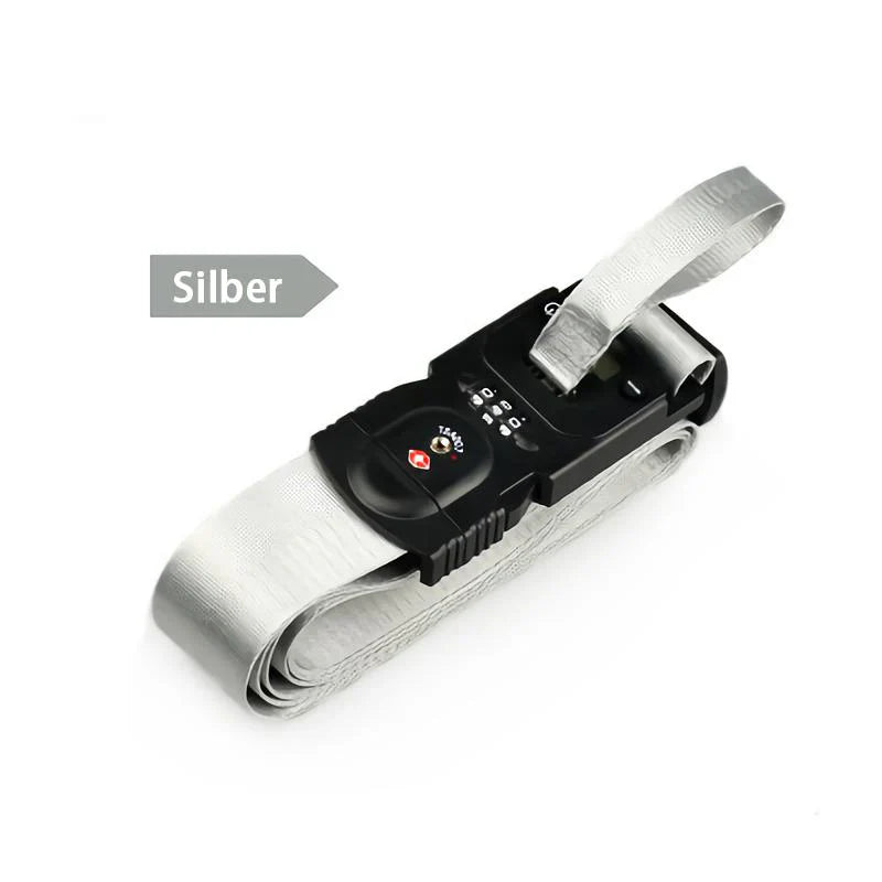 Luggage Strap with Integrated Scales and Combination Lock
