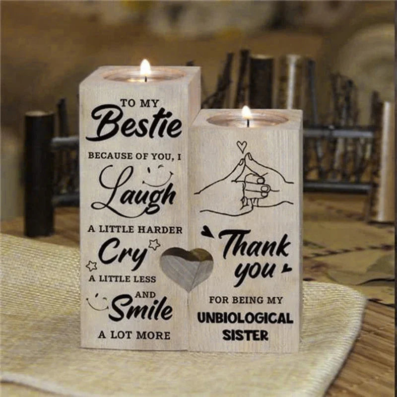 Wood Candle Holder - a Warm Light for Special Moments