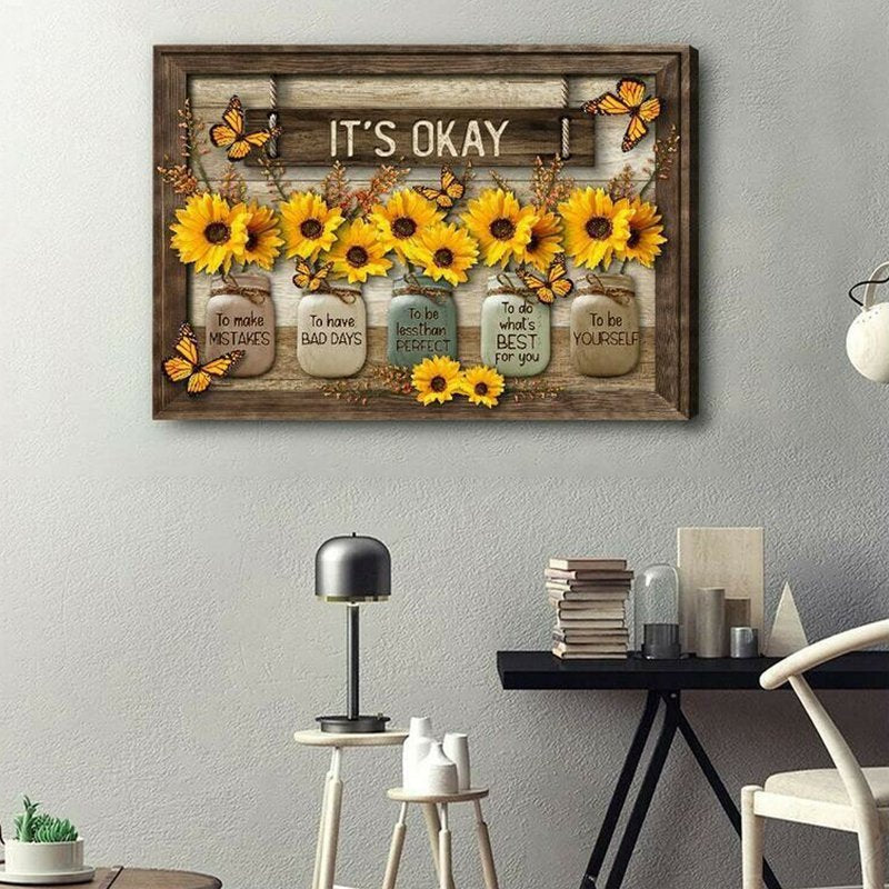 Butterfly Sunflower Mural