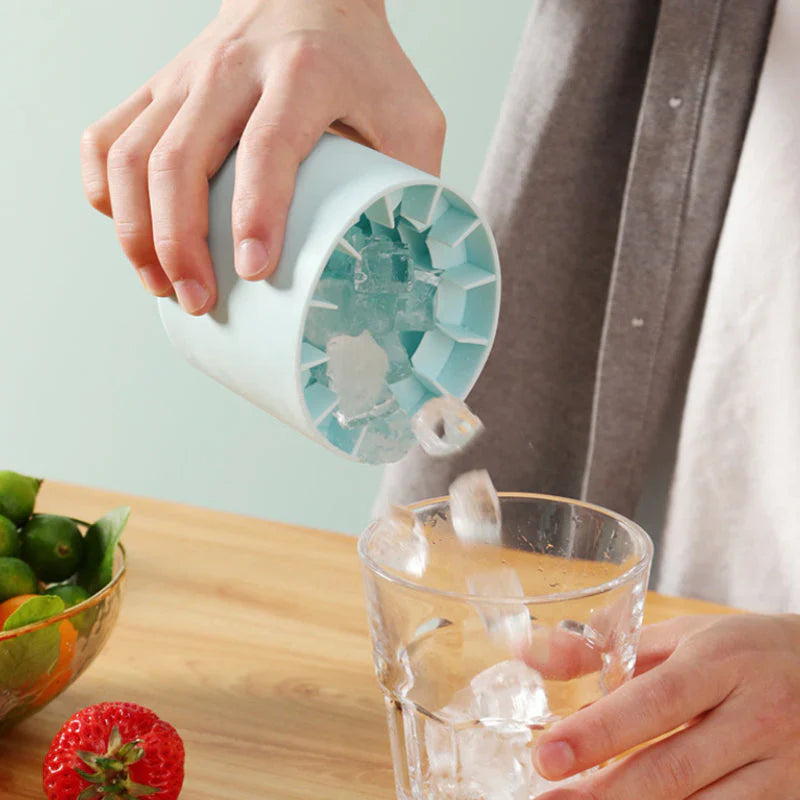 Ice Cube Cylinder Mould - Silicone Ice Cube Tray