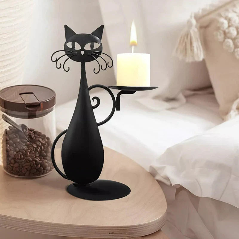 Mystical Cat Candle Holder