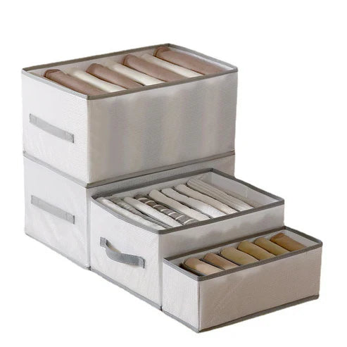 Foldable Storage Box with Compartments