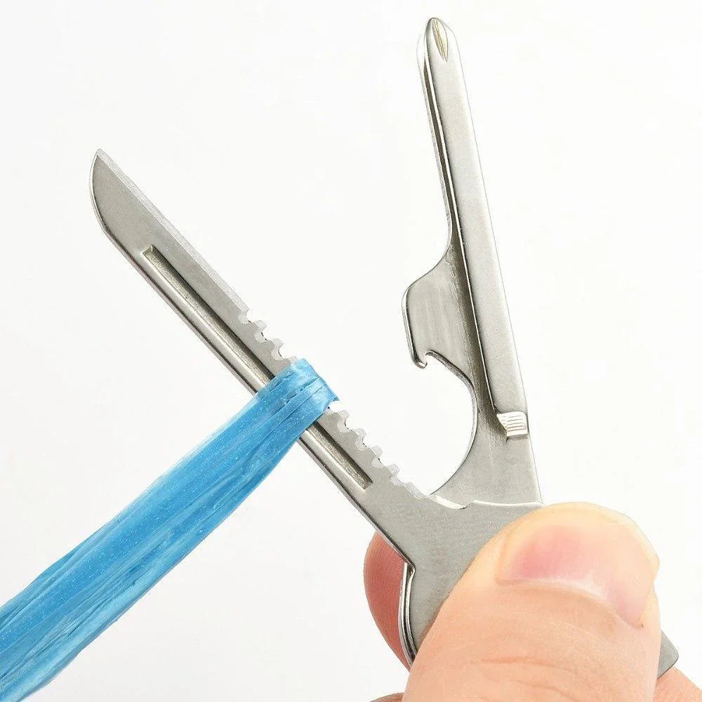 6 - In-1 Stainless Steel Mini Tool Key Ring