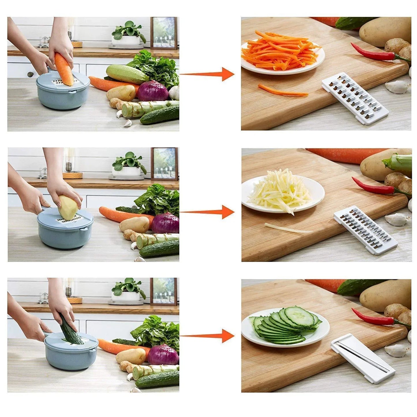 9 - In-1 Multifunctional Vegetable Cutter Set