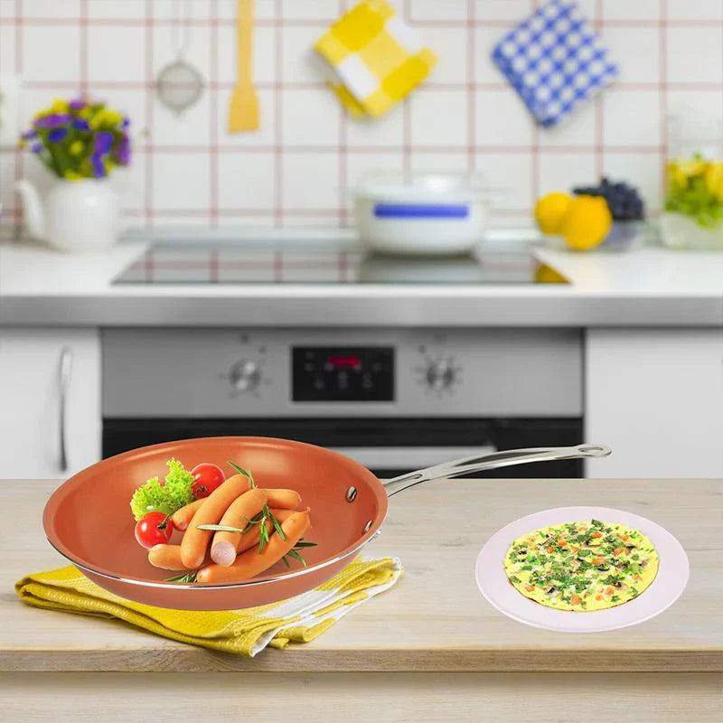 Round Non - Stick Pan for Healthy Cooking