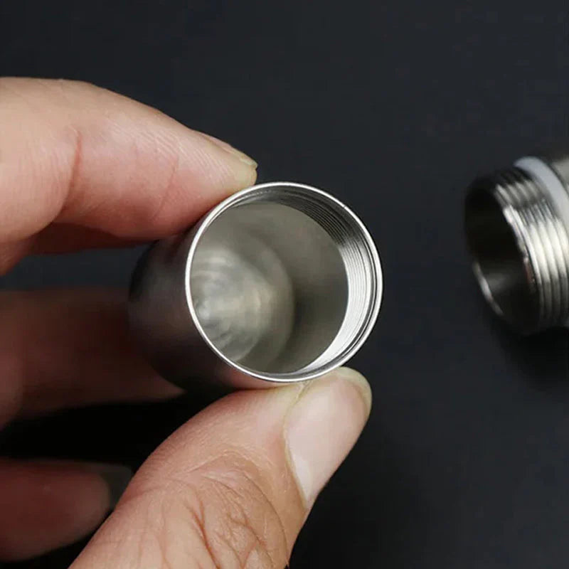 Compact Stainless Steel Pill Box