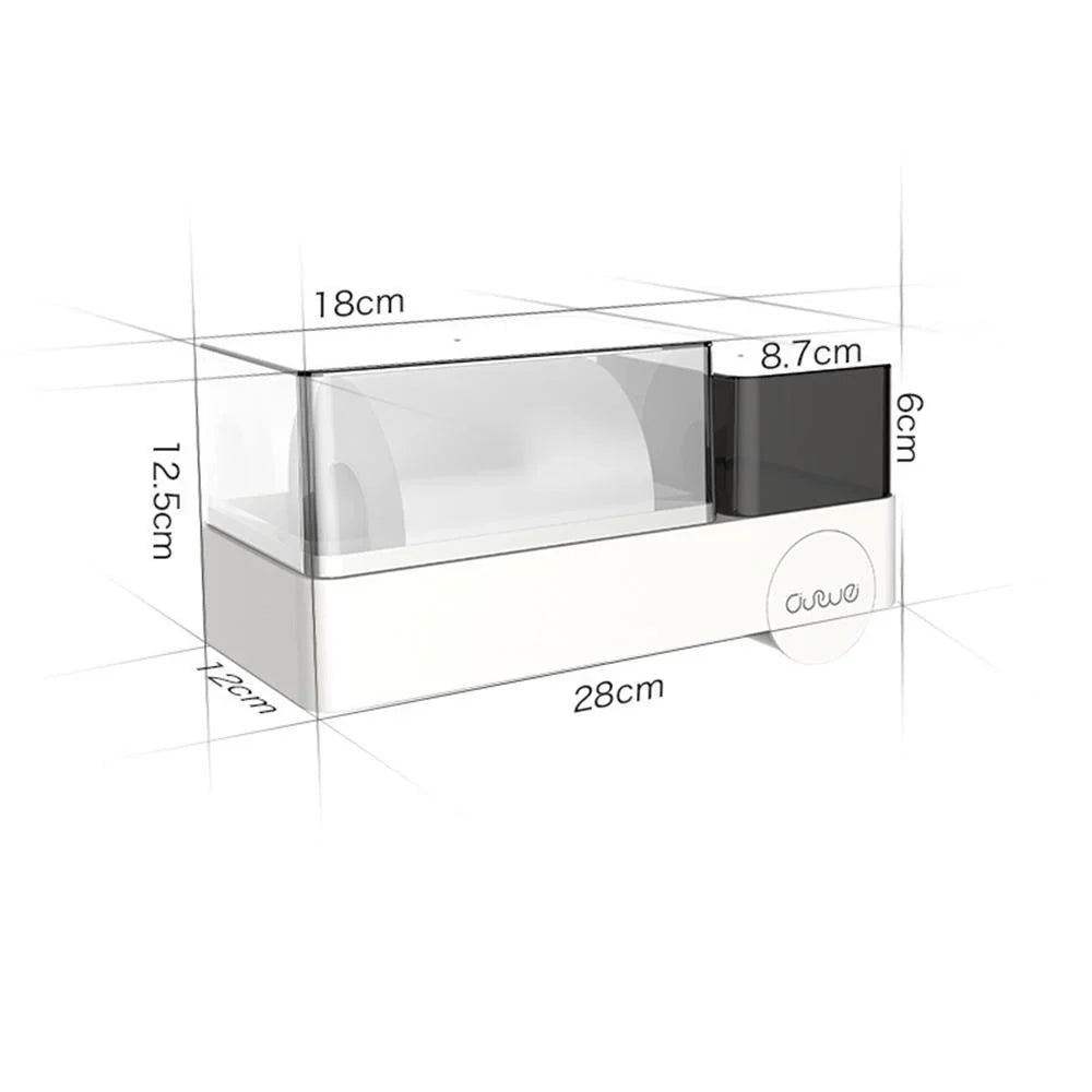Wall - Mounted 3 - In-1 Bathroom Storage Box