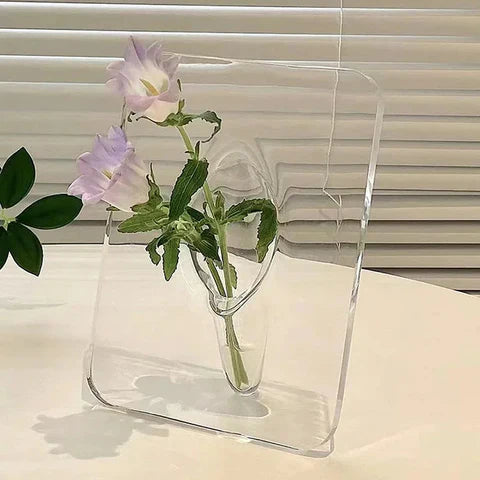 Elegant Acrylic Picture Frame Vase - Stylish Decoration for Any Home!