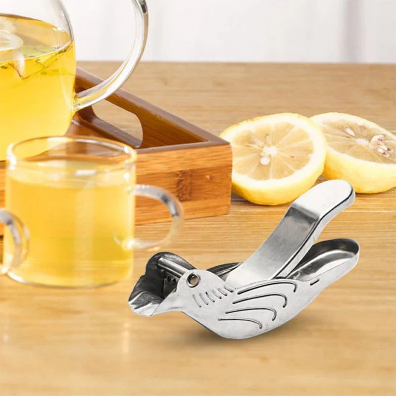 Elegant Lemon Squeezer in Bird Design - Stainless Steel