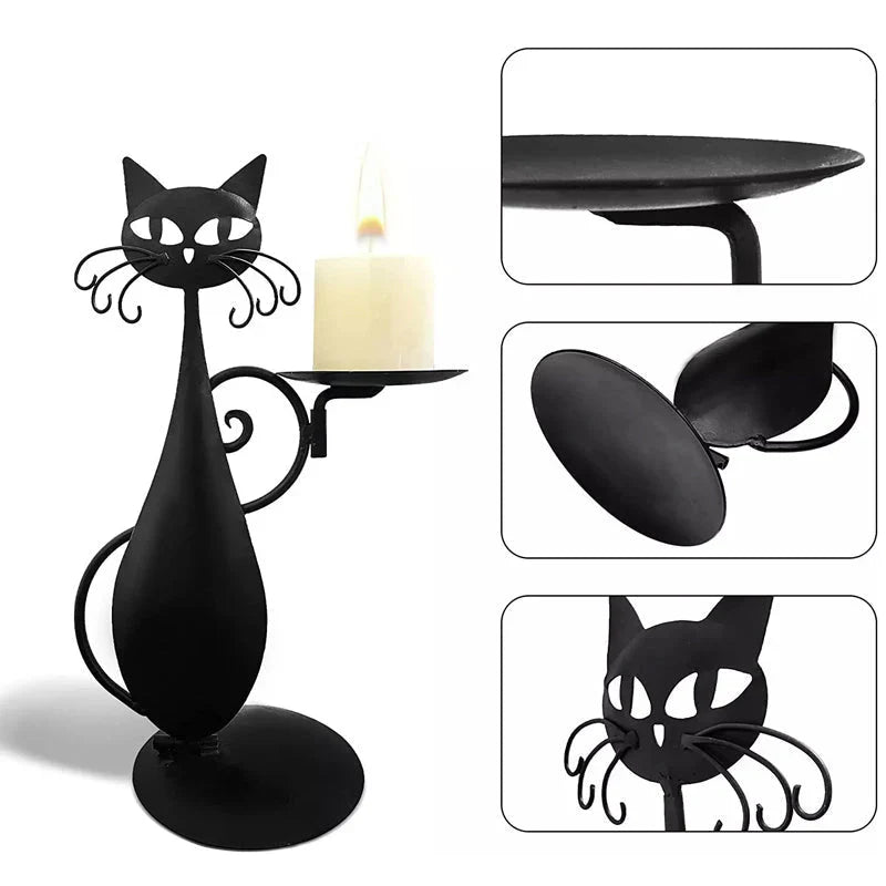 Mystical Cat Candle Holder
