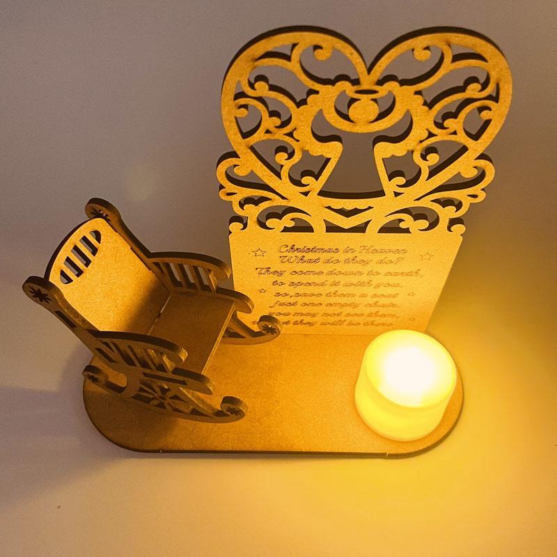 Christmas Wooden Candle Holder