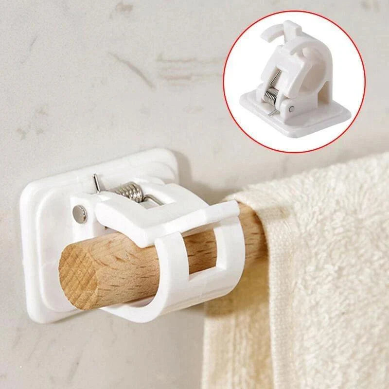 Self - Adhesive Curtain Rod Holders - Simple, Stable & Nail - Free