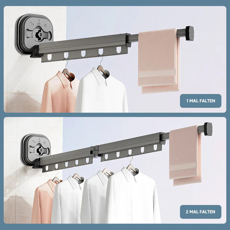 Wall - Mounted Clothes Rack with Folding Mechanism