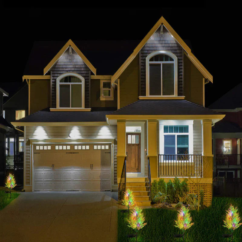 Solar - Powered Christmas Tree Garden Lights - Magical Lighting for Your Home!