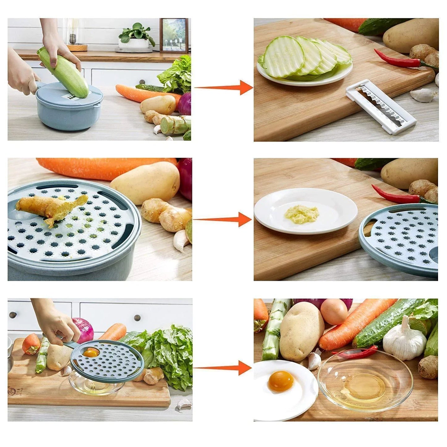 9 - In-1 Multifunctional Vegetable Cutter Set