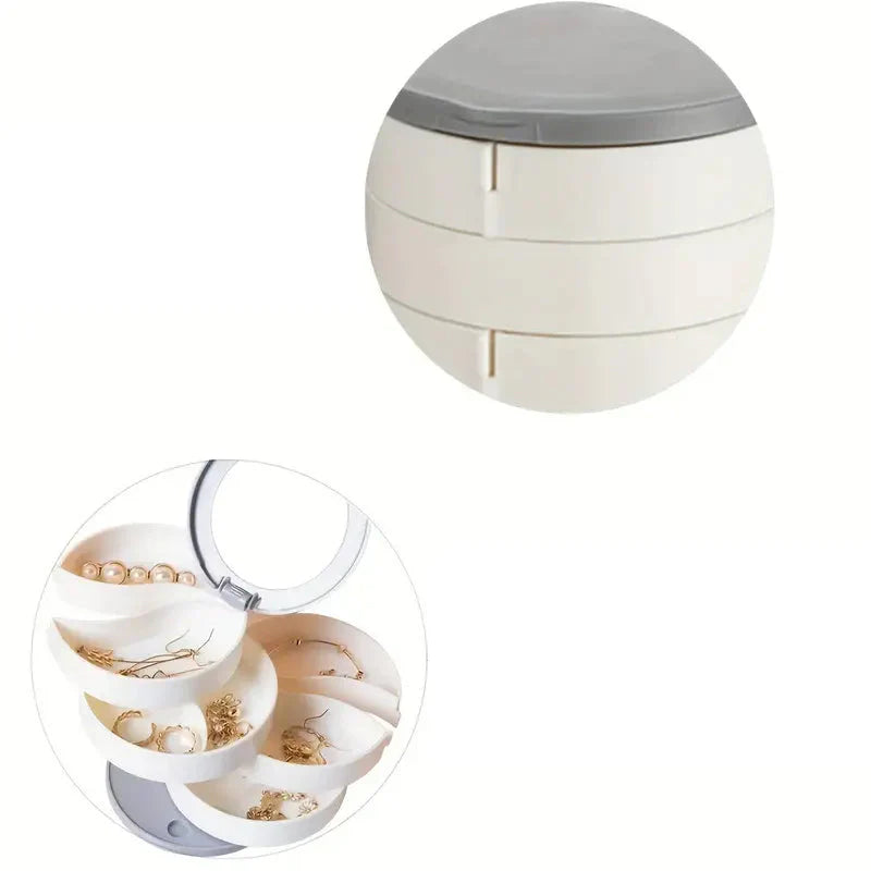 Rotatable Jewellery Storage Unit with Multiple Levels
