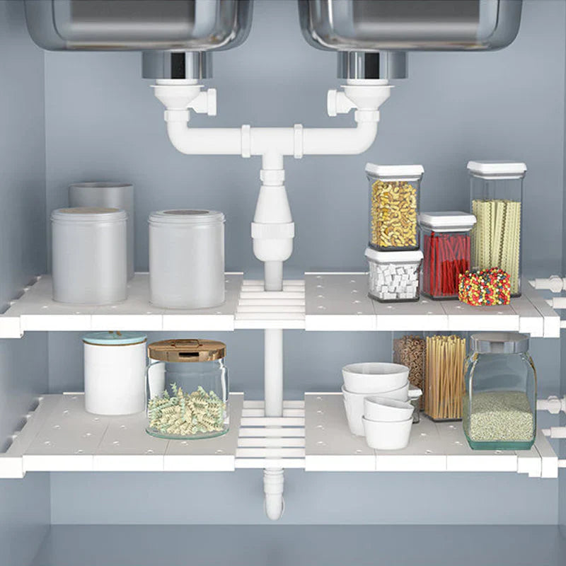 Flexible Telescopic Shelf - Simple Storage Space Without Drilling