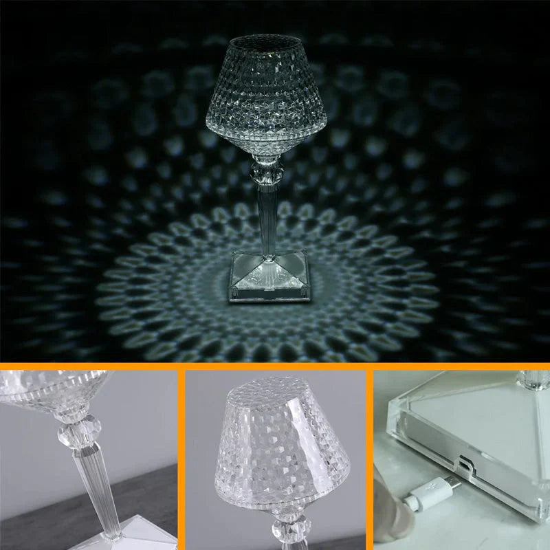 Elegant Crystal Lamp for the Table