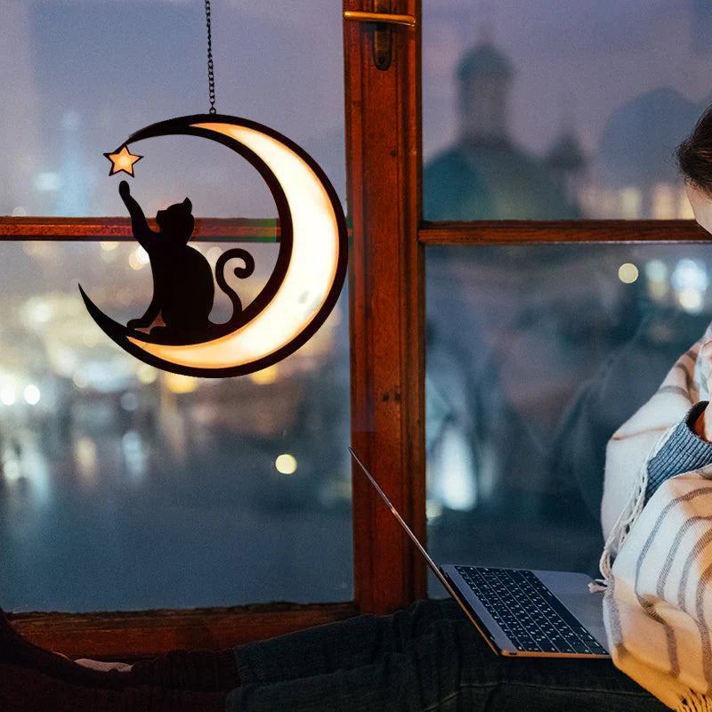 Mooncat Window Decoration - Magical Elegance for Your Home!