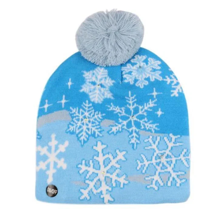 Christmas Led Knitted Hat with a Festive Design