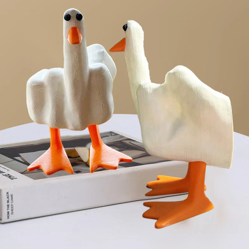 Cheerful Duck Figure for the Garden