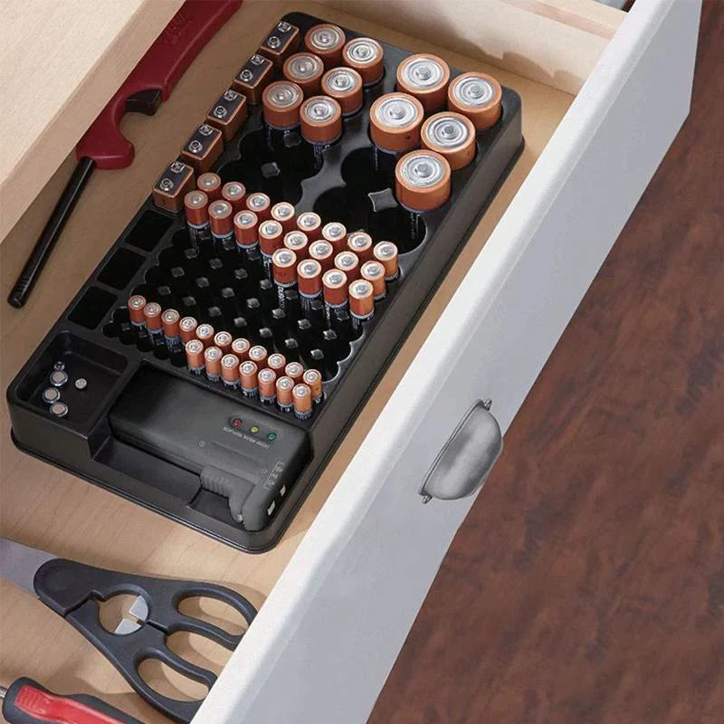 Battery Organiser with Test Device