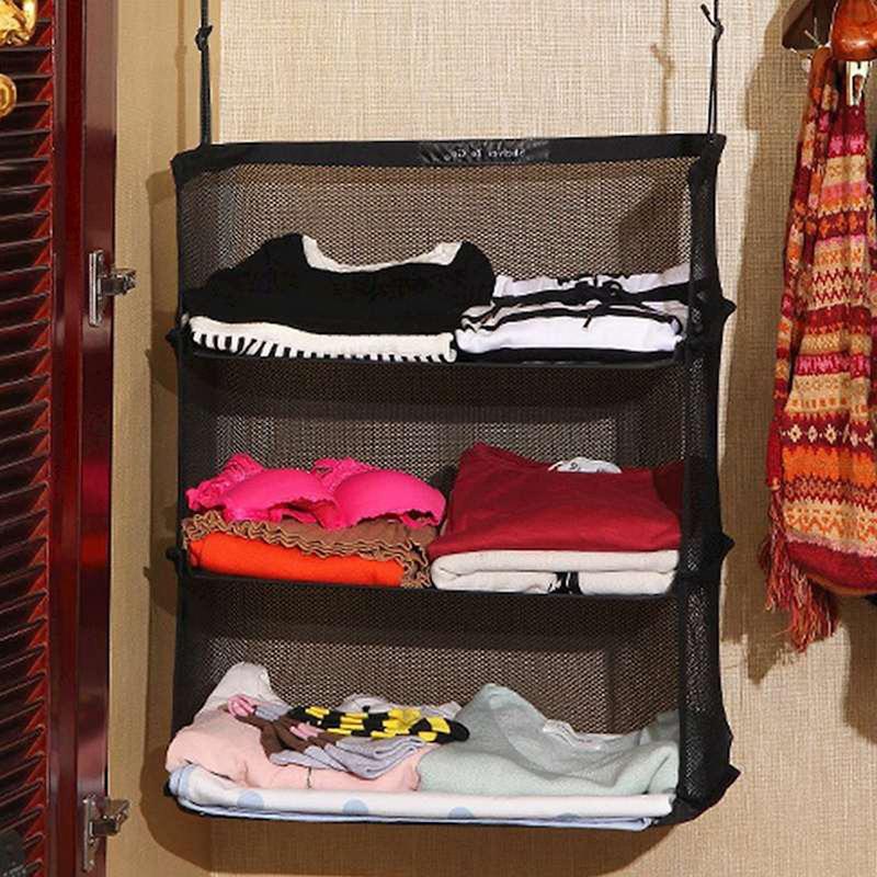 3 - In-1 Foldable Storage Bag with Hook - Versatile Wardrobe Organiser for Travelling and at Home