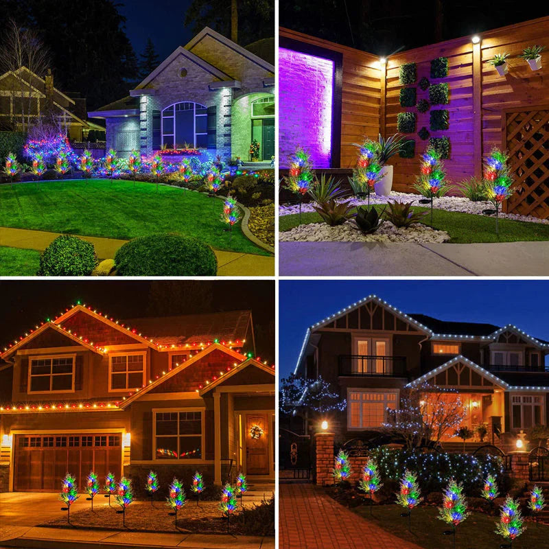 Solar - Powered Christmas Tree Garden Lights - Magical Lighting for Your Home!
