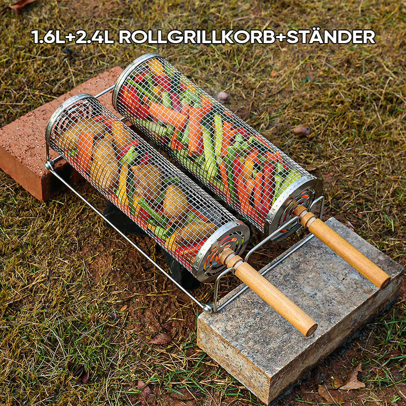 Rotatable Stainless Steel Grill Cage