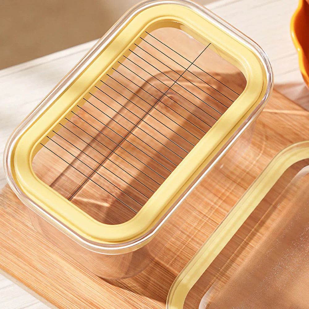 Butter Dish with Integrated Cutting System