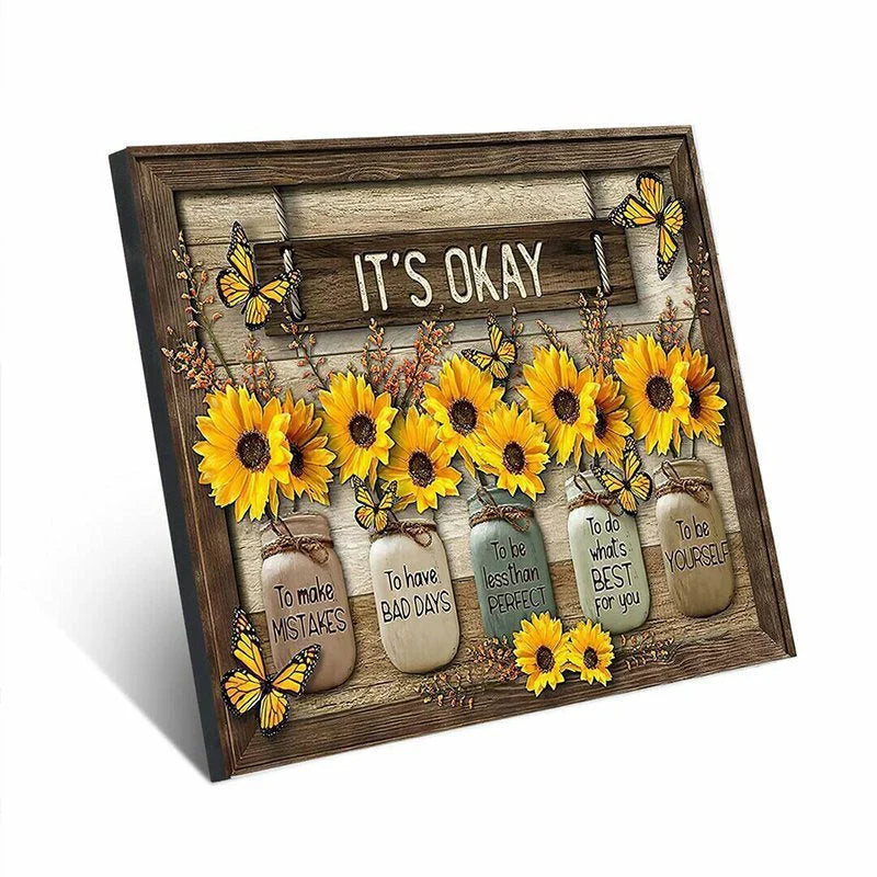 Butterfly Sunflower Mural