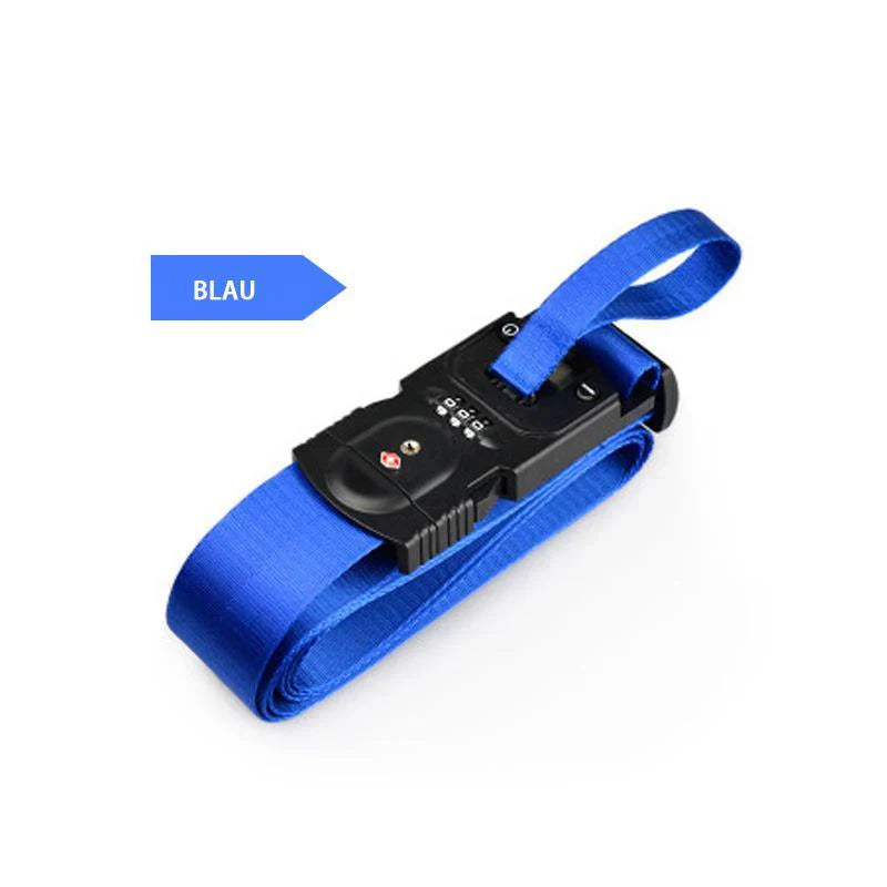 Luggage Strap with Integrated Scales and Combination Lock
