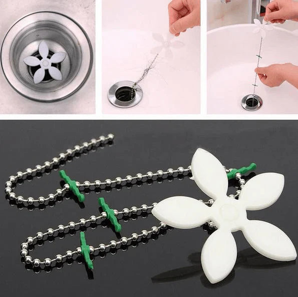 Hair Catcher Cleaning Chain, 5 - Piece