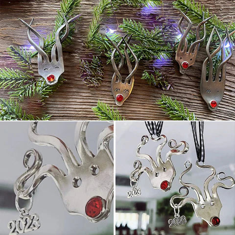 Rentier Fork Pendant - a Unique Christmas Decoration!