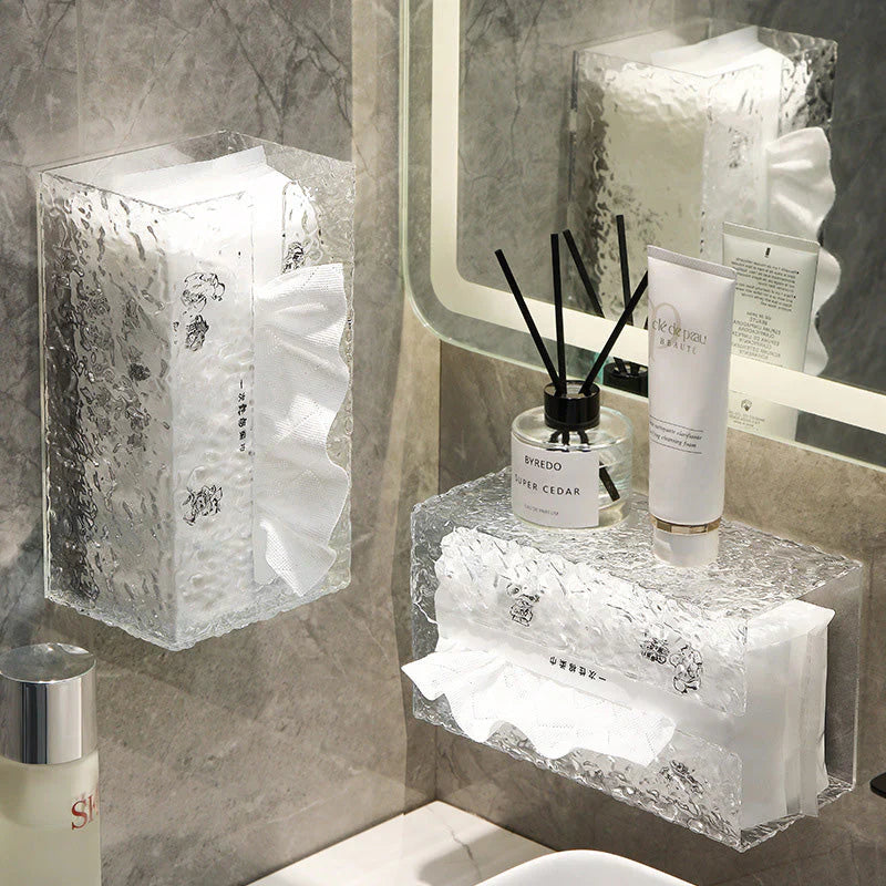 Multifunctional Tissue Box " Frostglanz " - Elegant Storage Solution