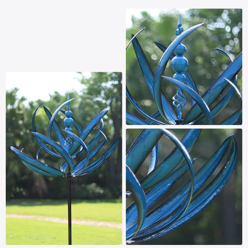 Blue Metal Wind Spinner