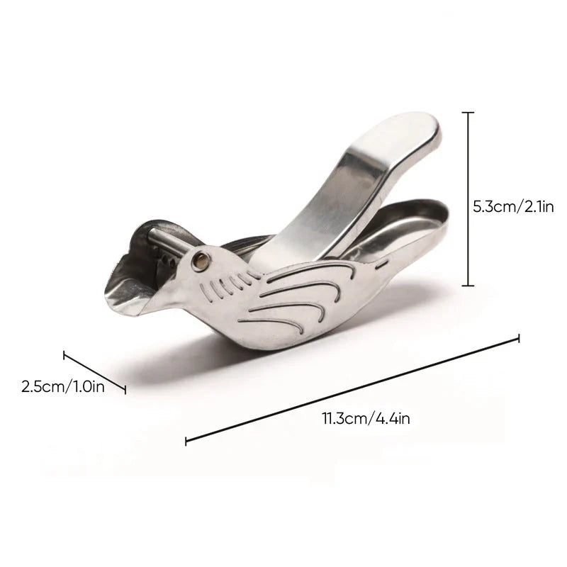 Elegant Lemon Squeezer in Bird Design - Stainless Steel