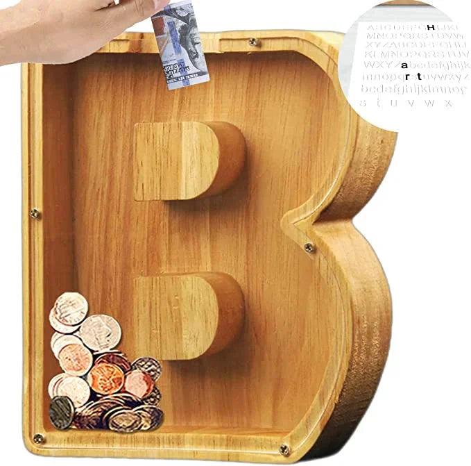 Customisable Wooden Savings Box - Stylish and Sustainable