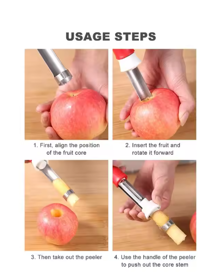 Fruitfix - Stainless Steel Pear and Apple Corer