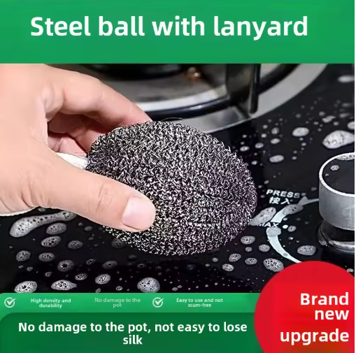 Stainless Steel Flushing Ball with Retaining Loop