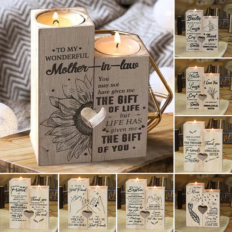 Wood Candle Holder - a Warm Light for Special Moments