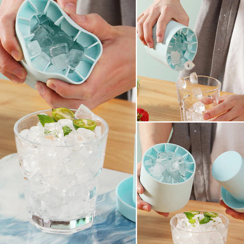 Ice Cube Cylinder Mould - Silicone Ice Cube Tray