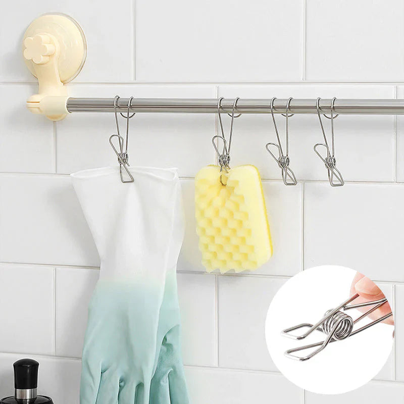 Stainless Steel Clothes Pegs (10 Pieces)