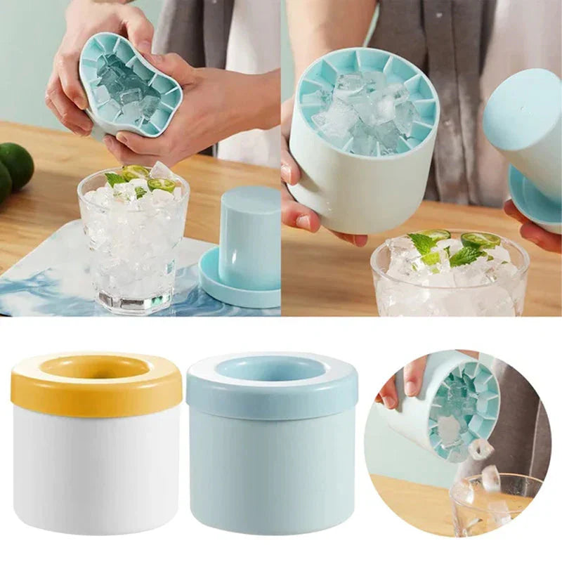 Ice Cube Cylinder Mould - Silicone Ice Cube Tray